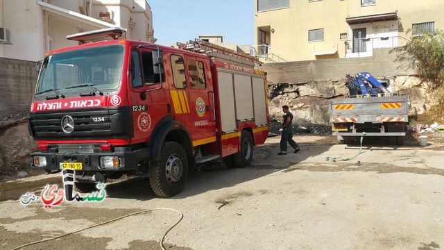 الطيبة: حريق في الطؤبة يسفر عن حرق شاحنة ومركبتين والشرطة تحقق